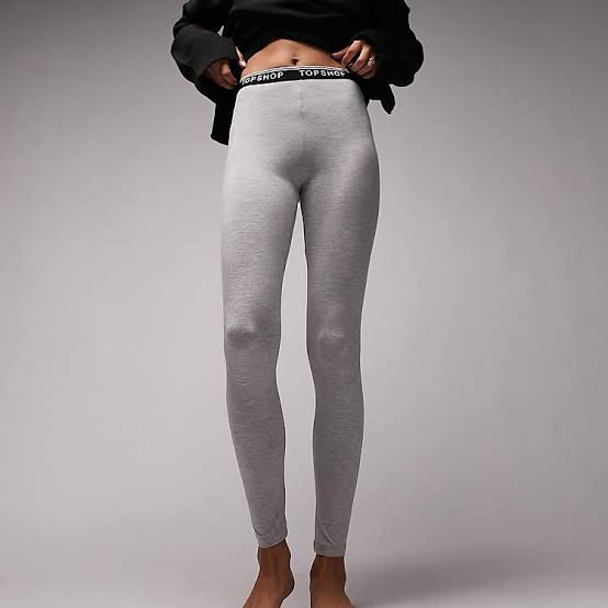 Logo Waistband Legging in Grey