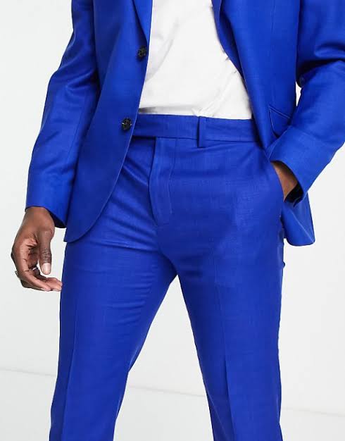 Slim Suit Pants in Blue