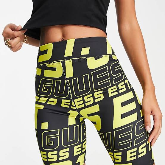 LoActiveive Legging Shorts in Black and Yellow