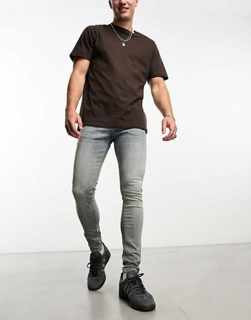 Spray On Jeans with Power Stretch in Blue with Tint