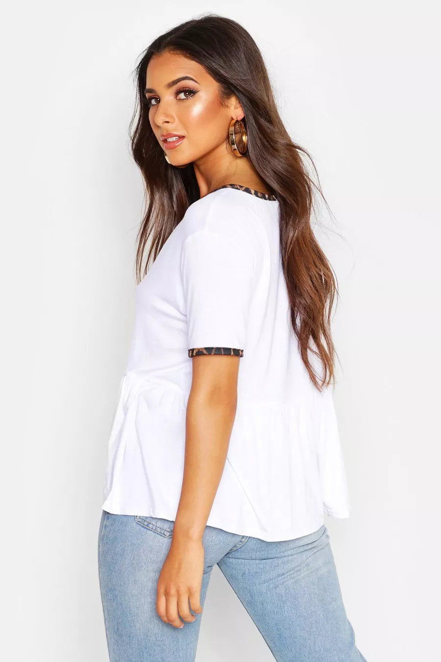 Leopard Ringer Smock T-Shirt