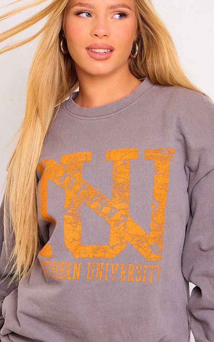 Charcoal Northern University Washed Sweatshirt