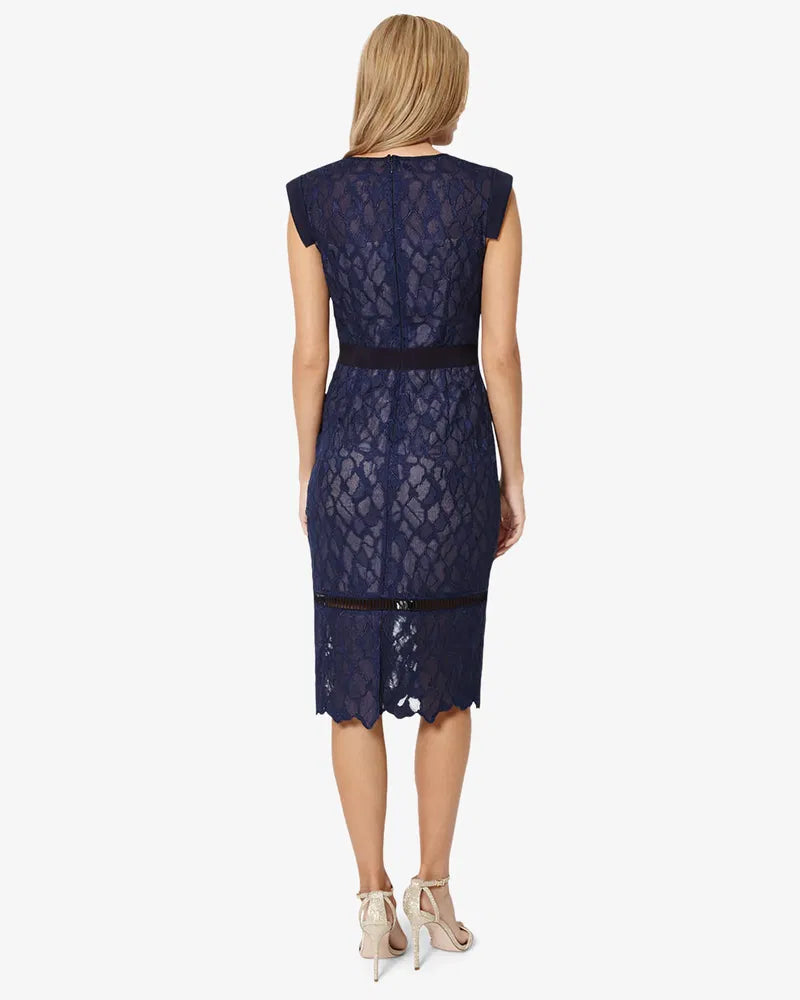 Maneki Lace Dress Navy