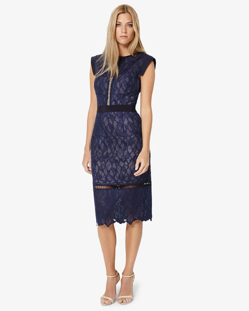 Maneki Lace Dress Navy