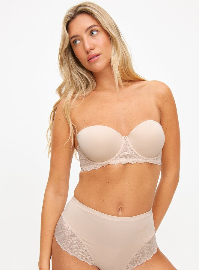 Nude Beige Multiway Soft Cup Balcony Bra