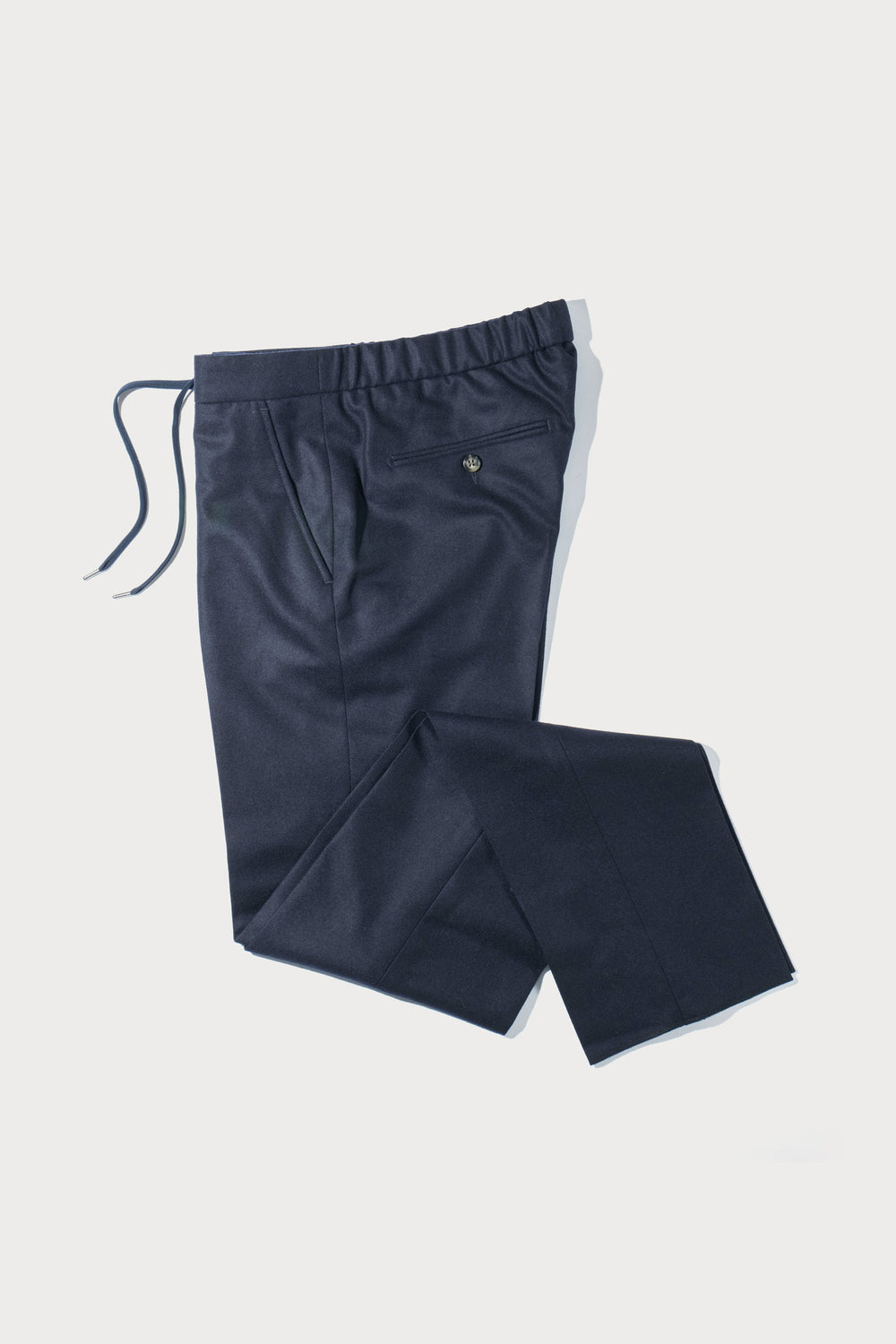 Slim Fit Navy Drawstring Trousers
