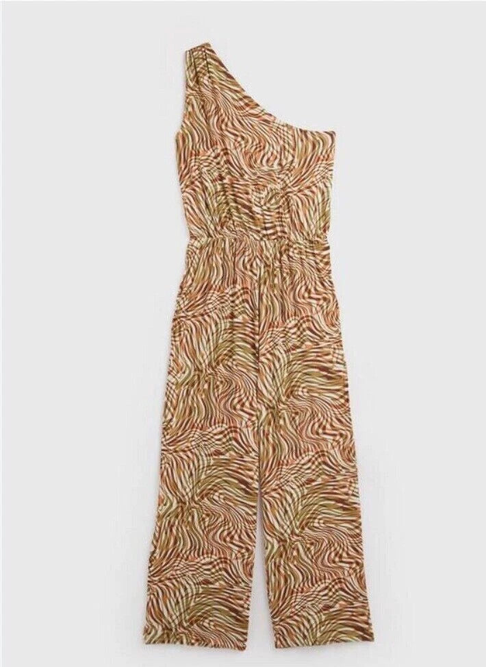 One Shoulder Wide Leg Jumpsuit