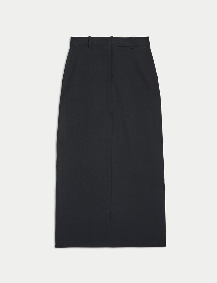 Side Split Maxi Column Skirt