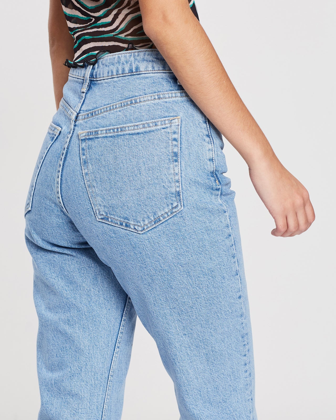 Light Wash Straight Leg Jeans