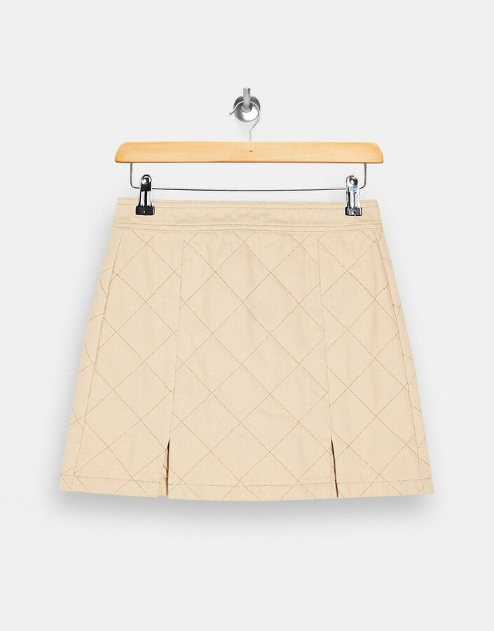 Quilted skirt in Ecru