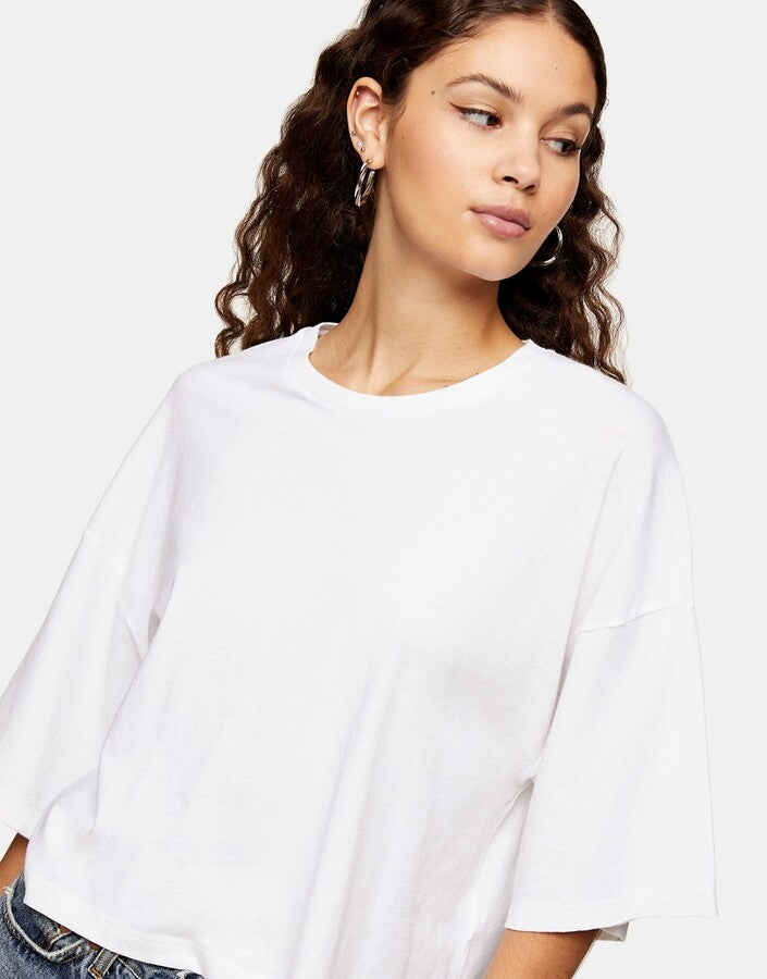 Short Sleeve Boxy T-shirt in White