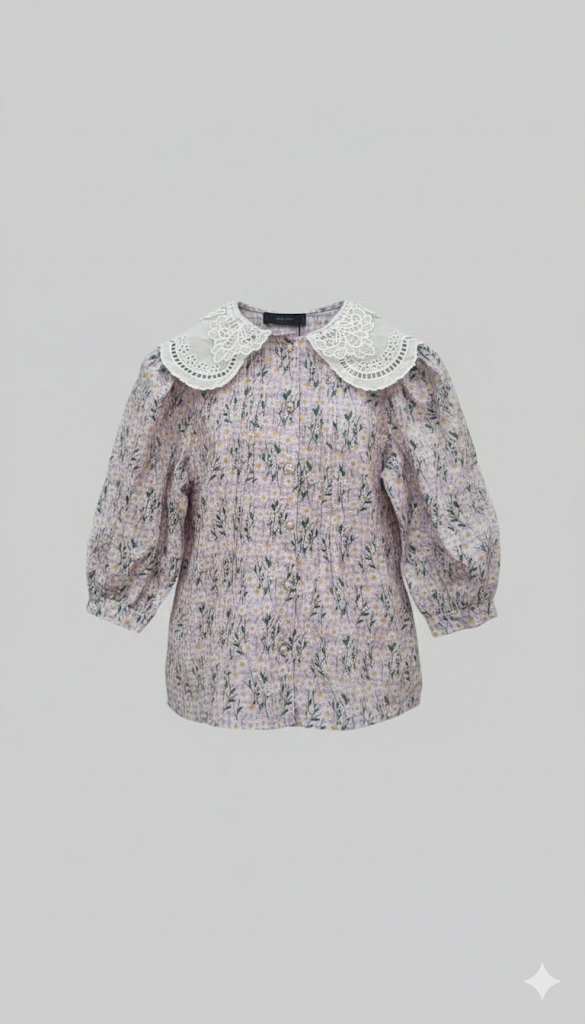 Peter Pan Lace Collar Blouse