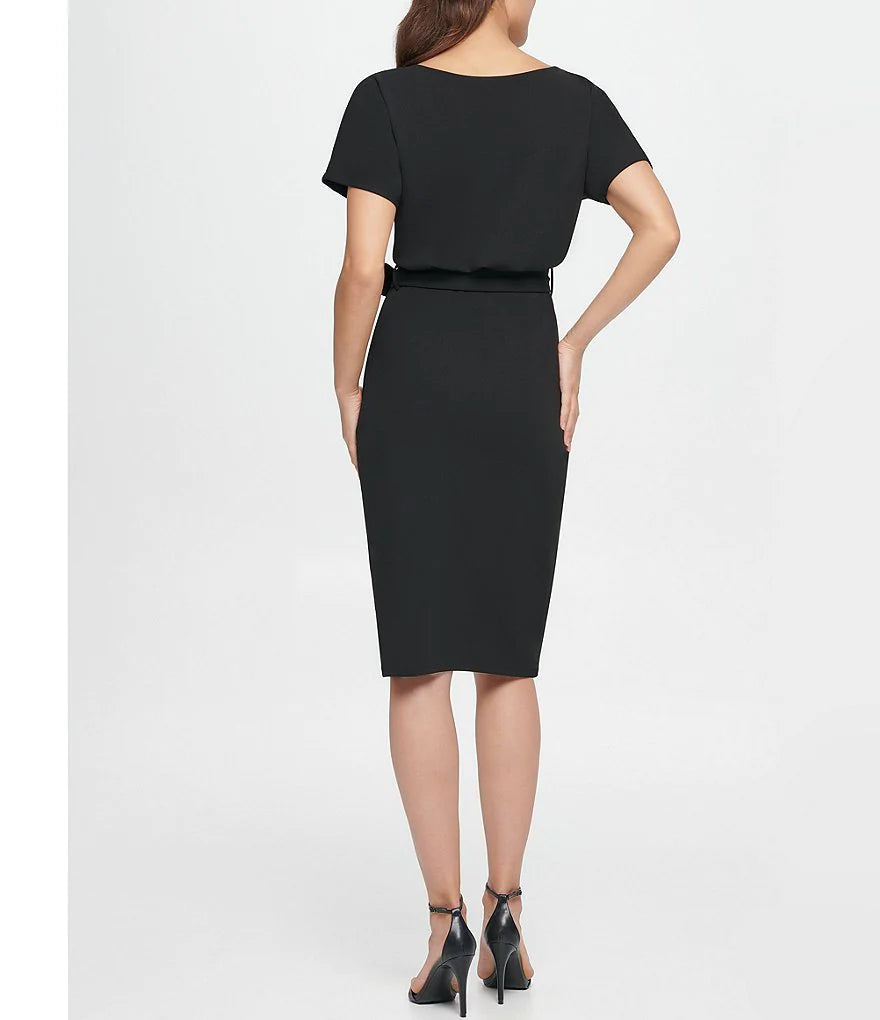 Short Sleeve Blouson Dress