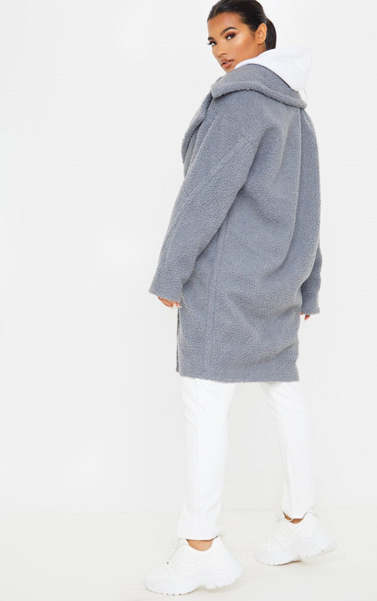 Grey Borg Drop Arm Midi Coat