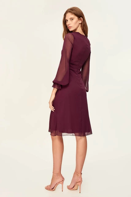 Wilma Longsleeve Dress Plum