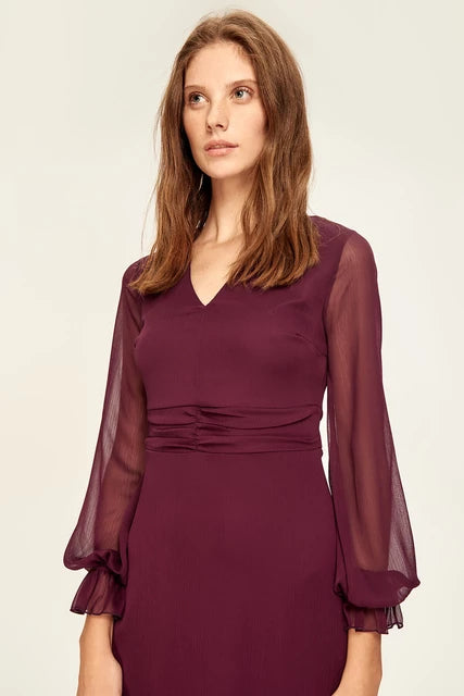 Wilma Longsleeve Dress Plum