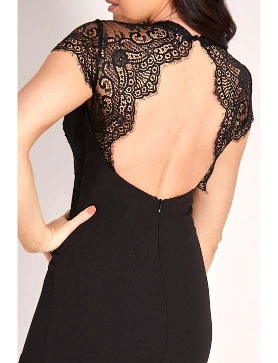 Gizelle Black Fish Tail Dress