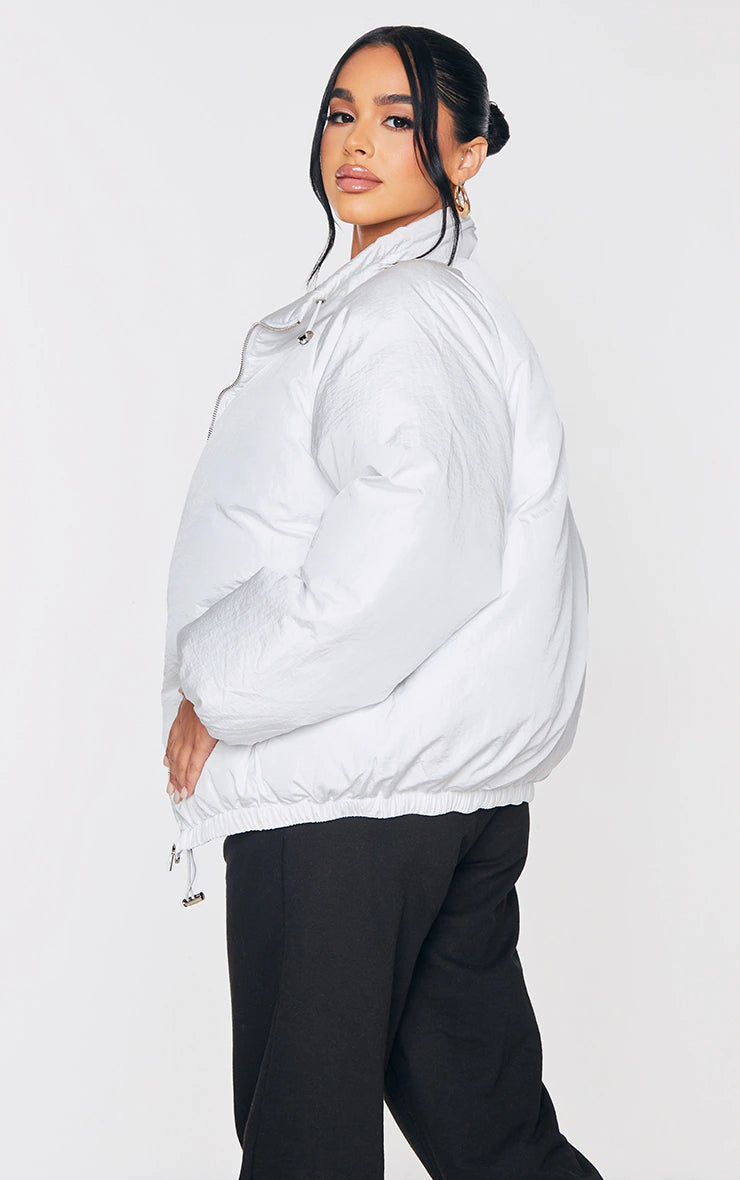 Petite White Extreme Oversized Puffer Jacket