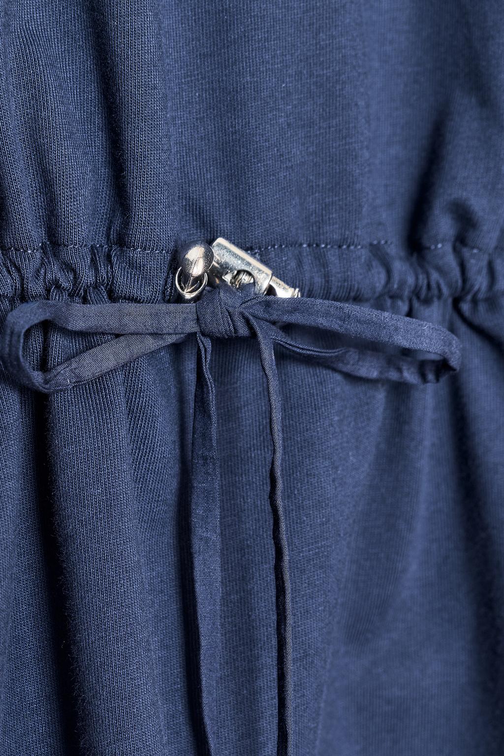 Zara Drawstring Waist T-Shirt Navy