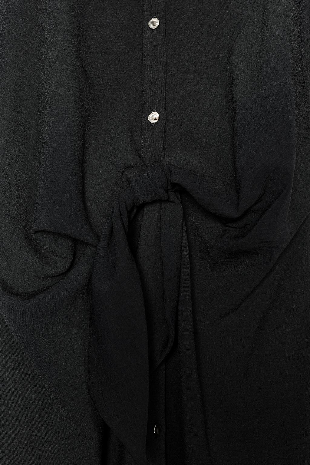 KNOT MIDI DRESS Black