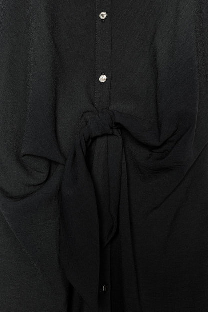 KNOT MIDI DRESS Black