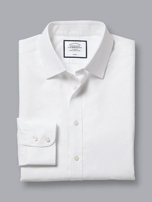 Classic Collar Non-Iron Twill Extra Slim Fit Shirt, White