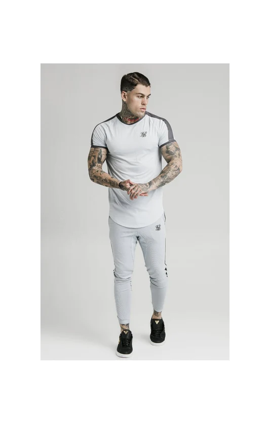 Panel Eyelet Tech Tee – Ice Grey