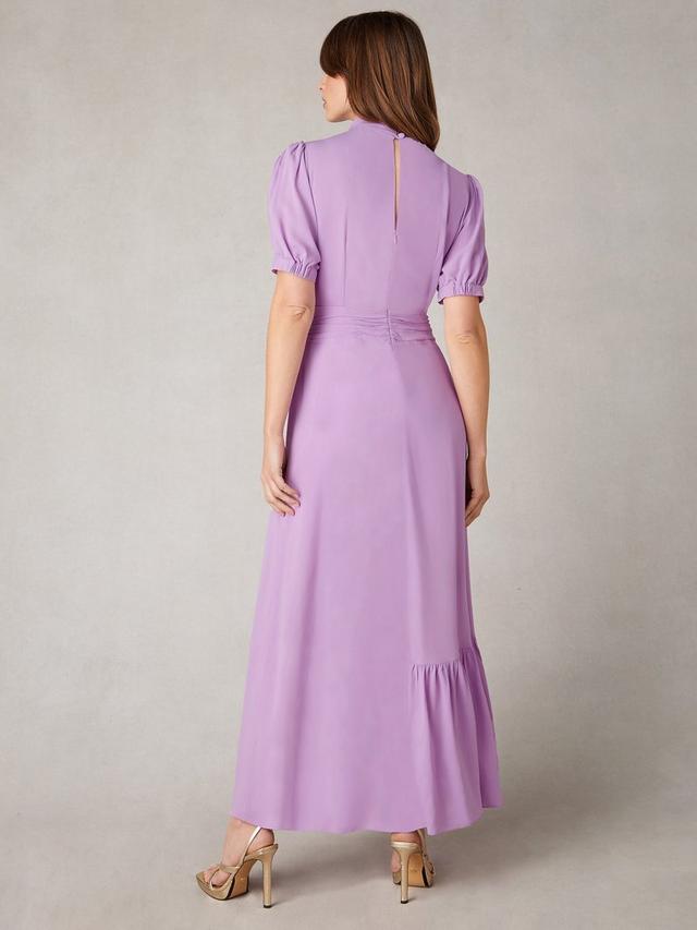 Scarlett Twist Neck Dress, Purple