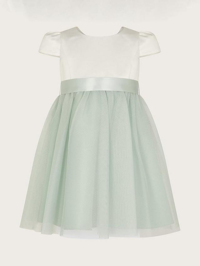 Tulle Bow Detail Bridesmaid Dress, Sage