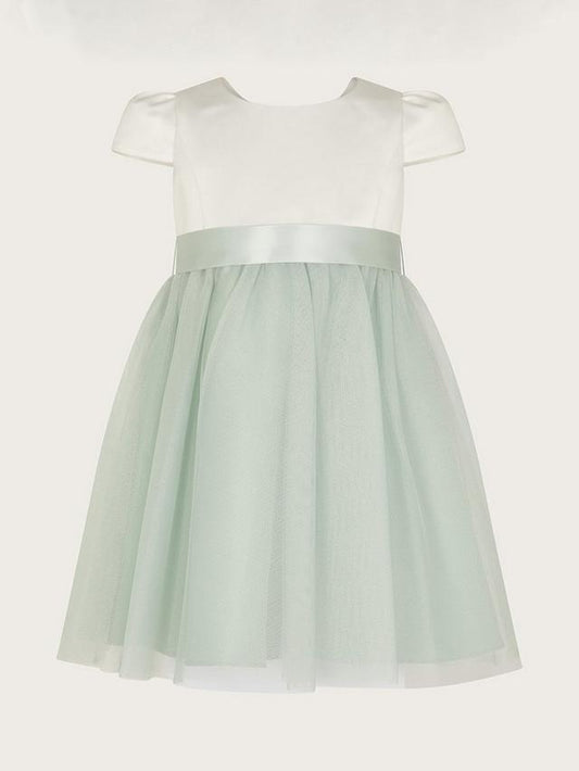 Tulle Bow Detail Bridesmaid Dress, Sage