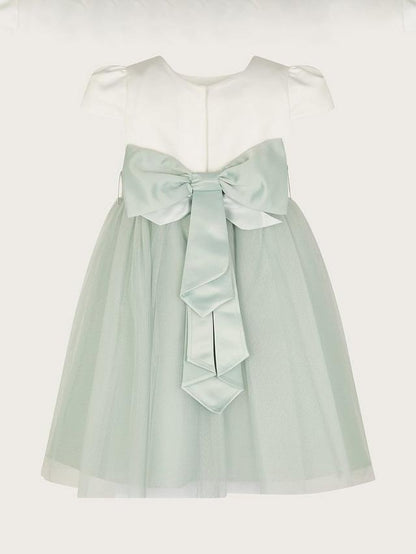 Tulle Bow Detail Bridesmaid Dress, Sage