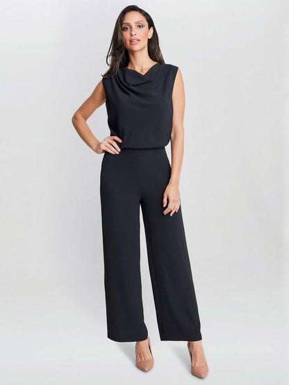 Anaya Crepe Jumpsuit Black