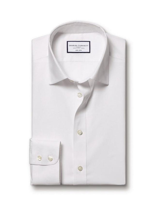 Extra Slim Fit Poplin Weave Shirt White