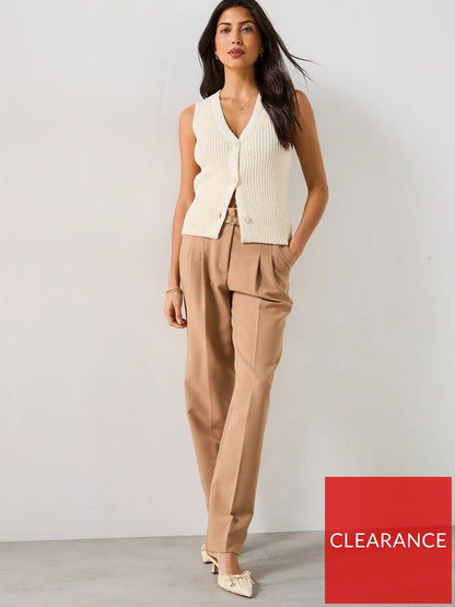 Knitted Waistcoat Ecru