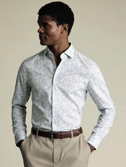 Cotton Paisley Slim Fit Shirt