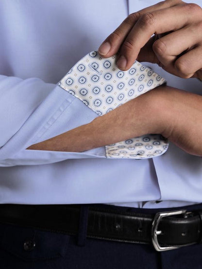 Pure Cotton Non Iron Slim Fit Shirt - Sky Blue