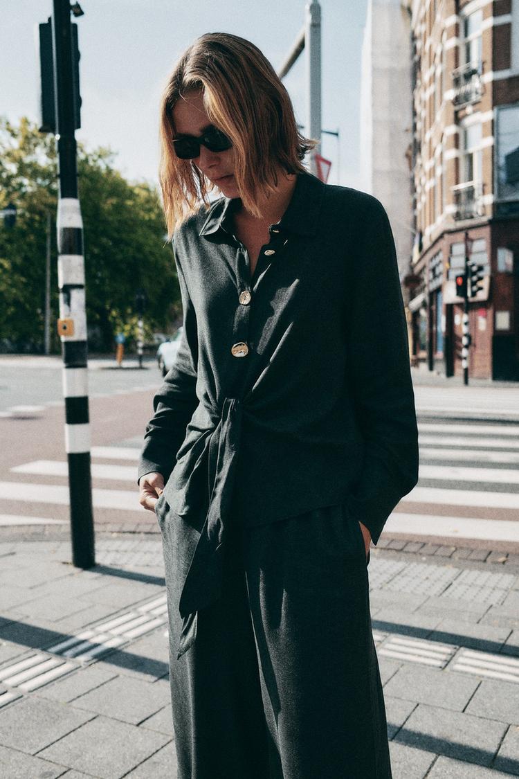 Zara Collared Long Sleeve Shirt