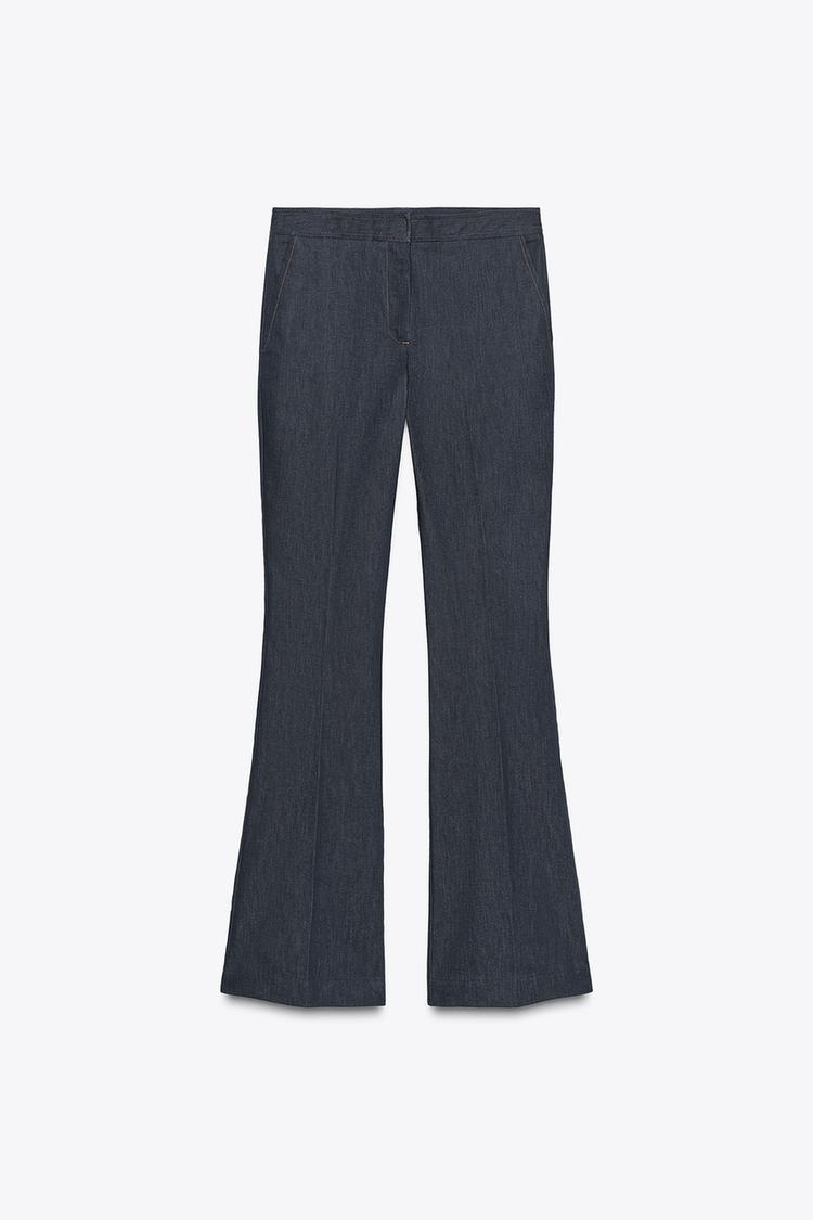 Zara Contrast Topstitch Trouser