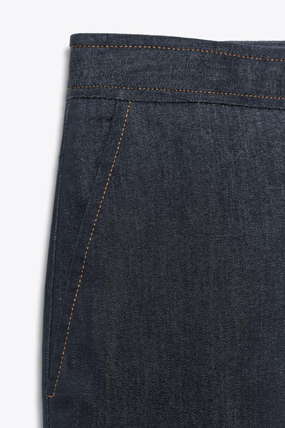 Zara Contrast Topstitch Trouser