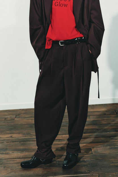 Zara Pleated Trouser With Button Hem