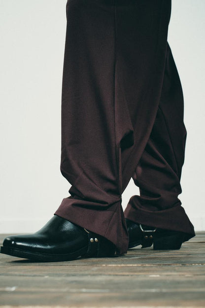 Zara Pleated Trouser With Button Hem