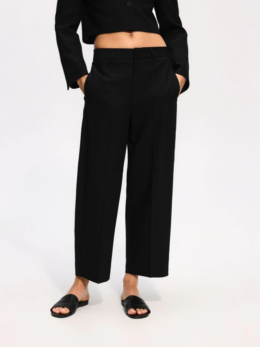 Reserved Black Barrel Leg Trouser