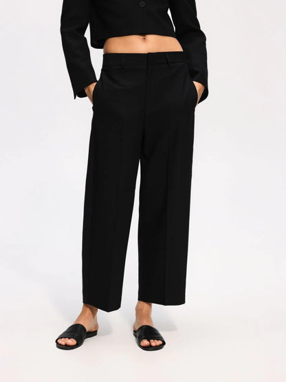 Reserved Black Barrel Leg Trouser