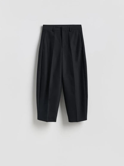 Reserved Black Barrel Leg Trouser