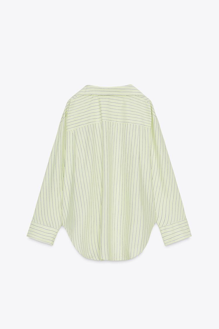 Oversized Striped Poplin Shirt