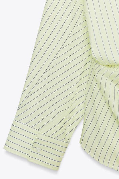 Oversized Striped Poplin Shirt