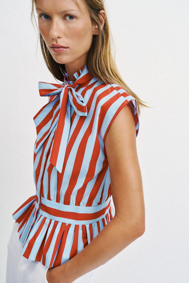 Striped Knitted Sleeveless Shirt