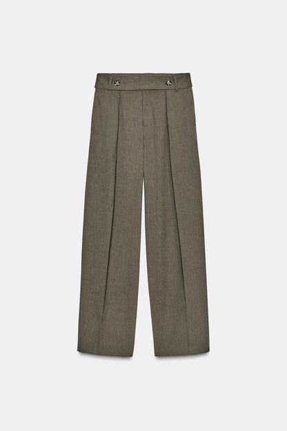 Zara Pleated Trousers With Belt