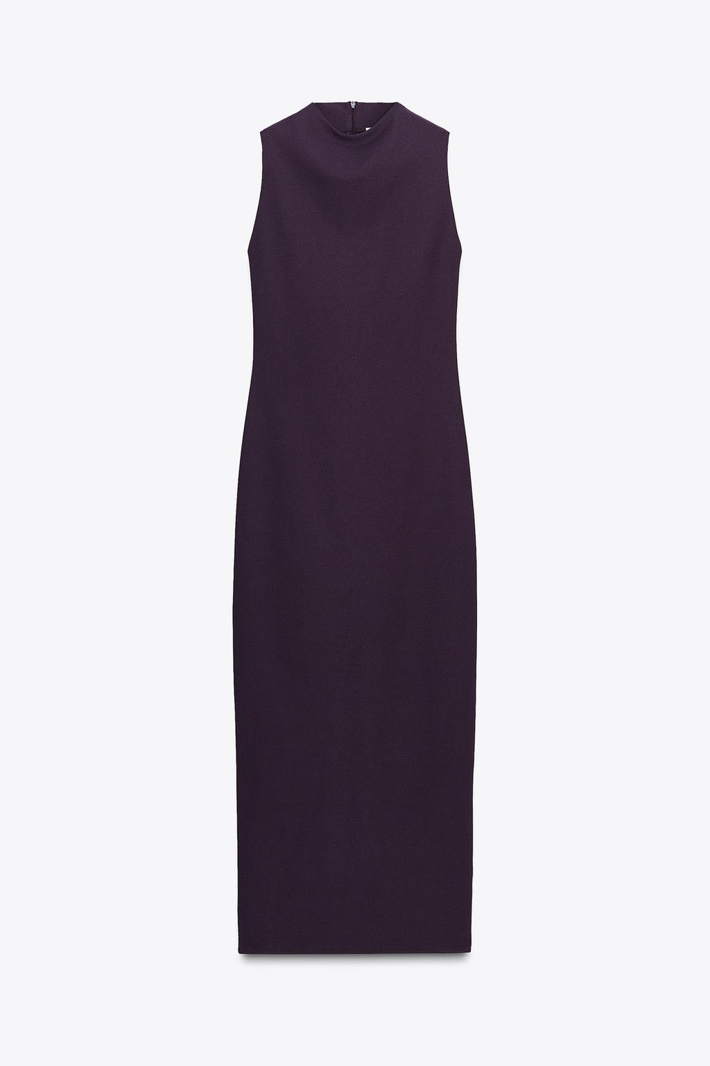 Long Round Neck Sleeveless Straight Hem Dress