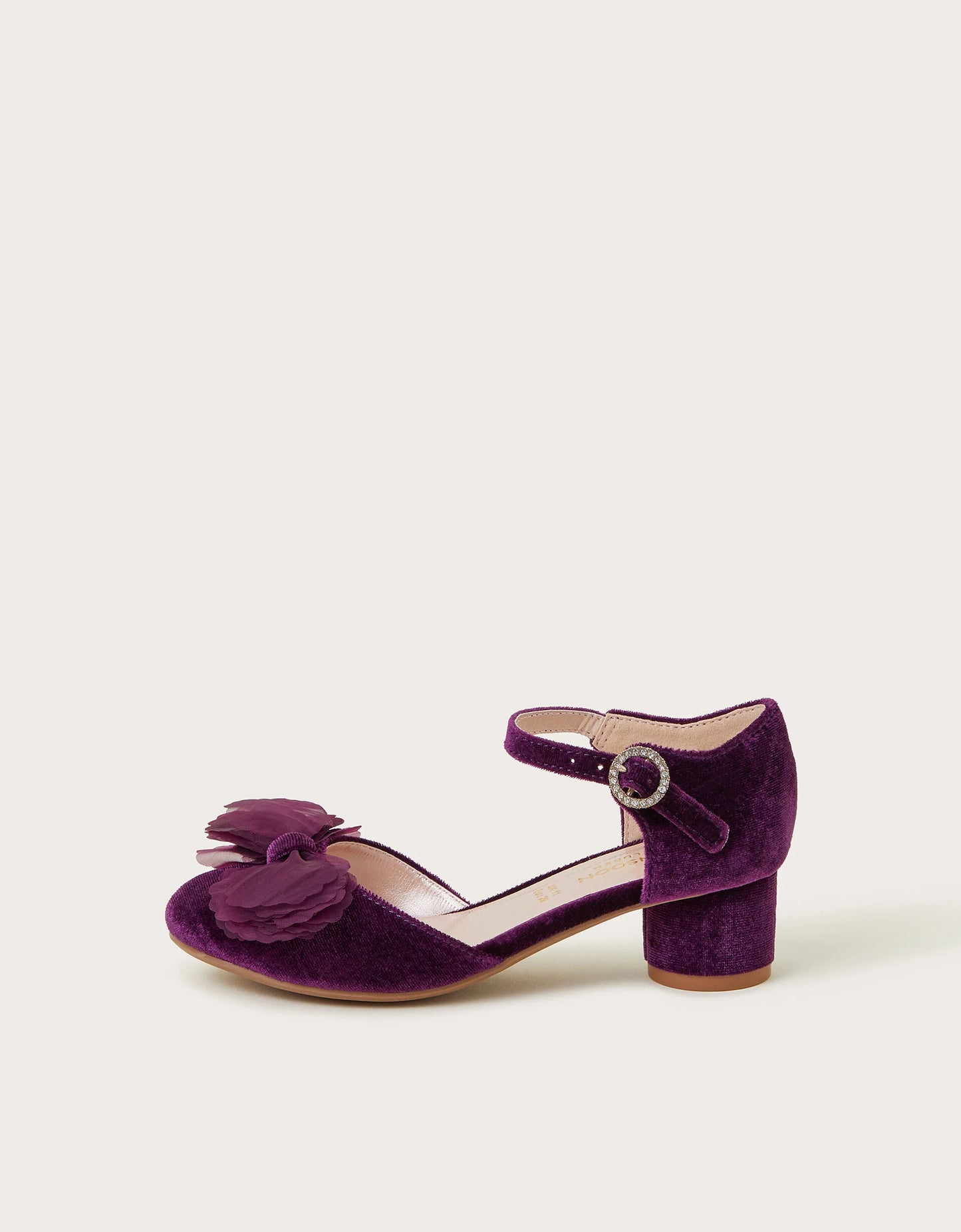 Cancan Velvet Two-Part Heels Purple